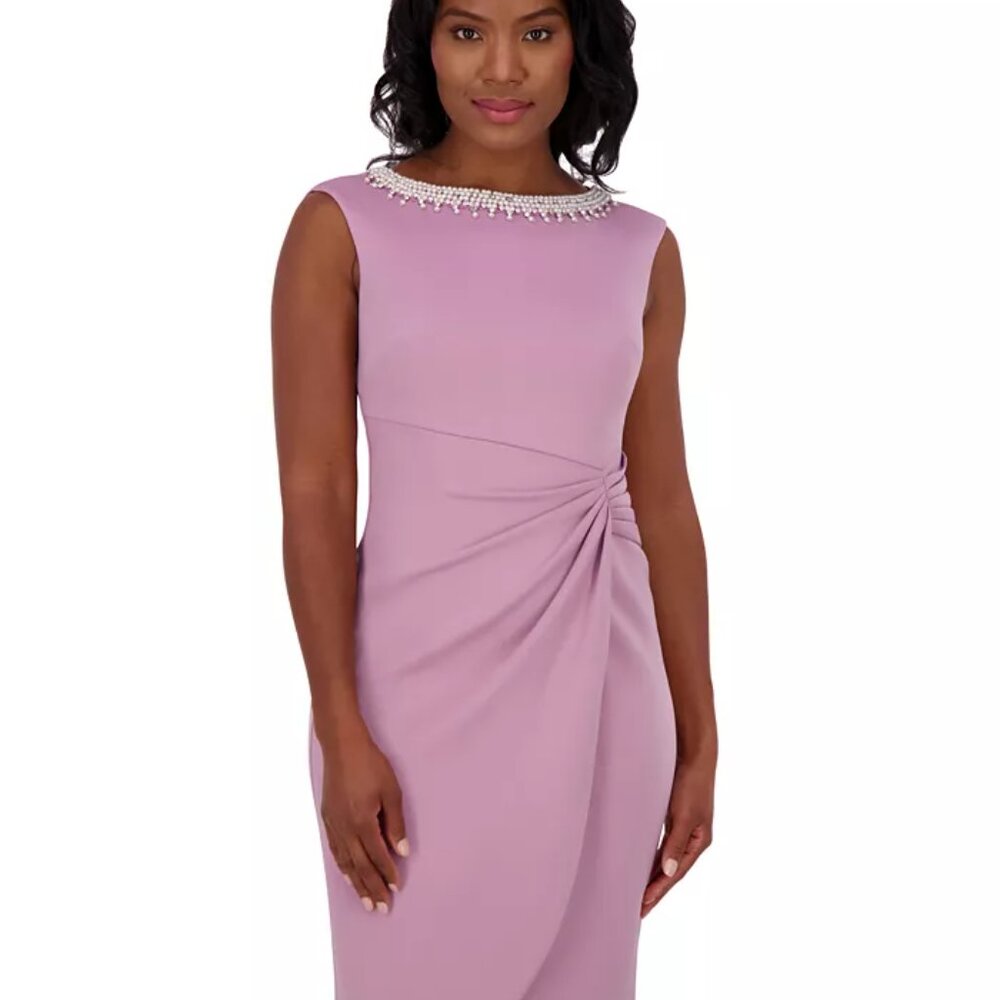 NWT Jessica Howard DRESS 16 Pearl embellished Mauve Purple Pink Lilac MOB MOG